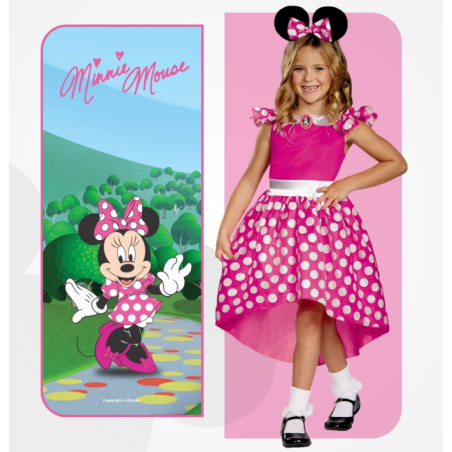 Disfraz Minnie Rosa Classic Infantil T 5-6 Años