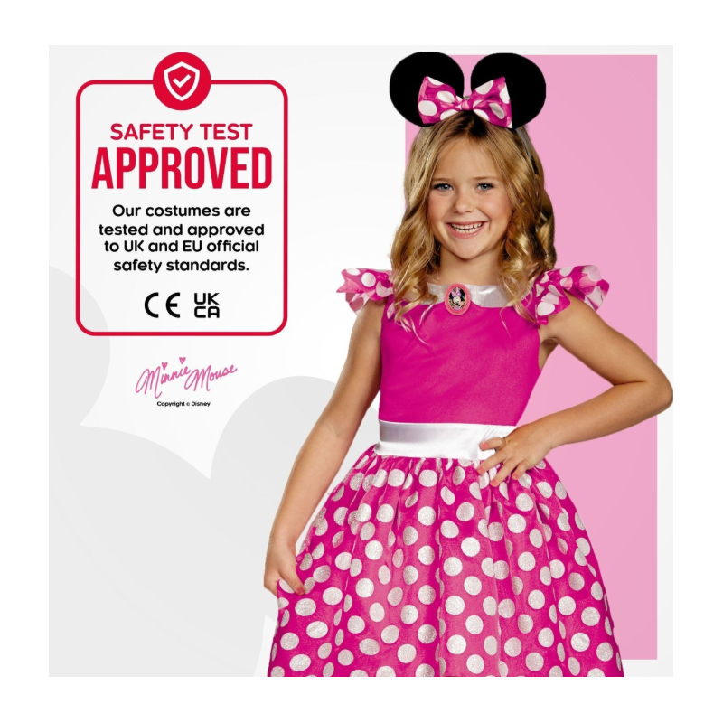 Disfraz Minnie Rosa Classic Infantil T 5-6 Años