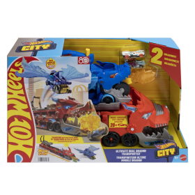 HW City Dragón Transportador Ataque Doble De Mattel