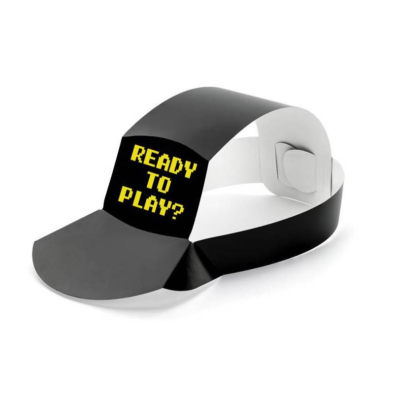 Gorros Gamer Negro 6 Ud De Fiesta Y Cumpleaños