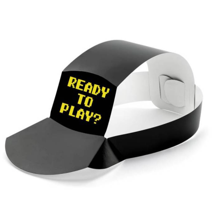 Gorros Gamer Negro 6 Ud De Fiesta Y Cumpleaños