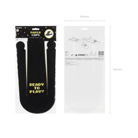 Gorros Gamer Negro 6 Ud De Fiesta Y Cumpleaños 2