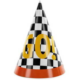 Gorros Carrera De Coches Go 6 Ud De Fiesta Y Cumpleaños