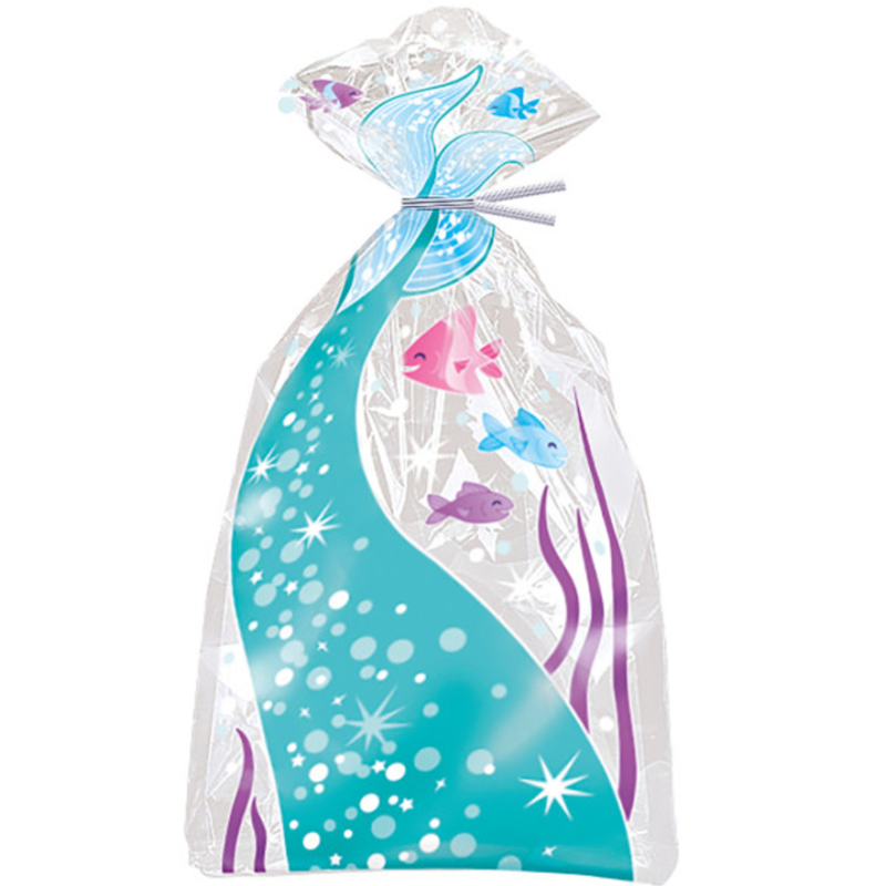 Bolsas Celofán Sirena 20 Uds De Fiesta Y Cumpleaños