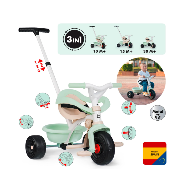 Triciclo Be Fun Confort Verde