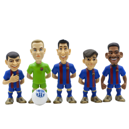 Blíster 5 Figuras Mini Fc Barcelona 7 Cm De Bandai