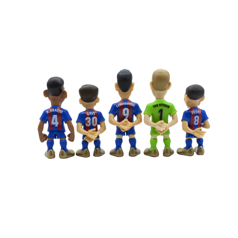 Blíster 5 Figuras Mini Fc Barcelona 7 Cm