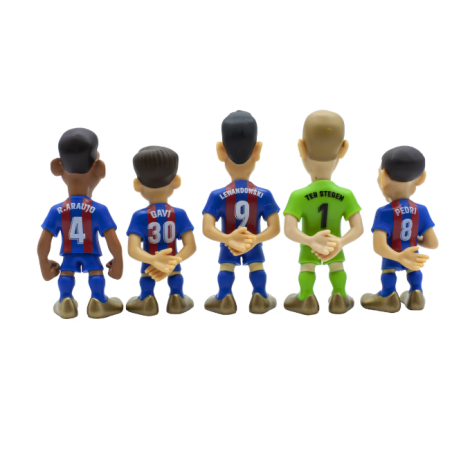 Blíster 5 Figuras Mini Fc Barcelona 7 Cm