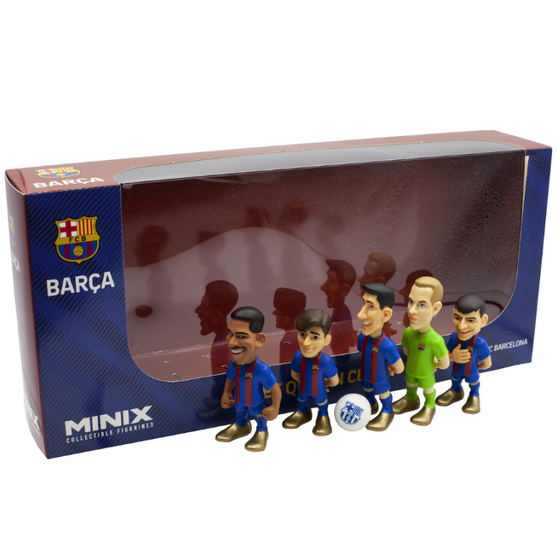 Blíster 5 Figuras Mini Fc Barcelona 7 Cm