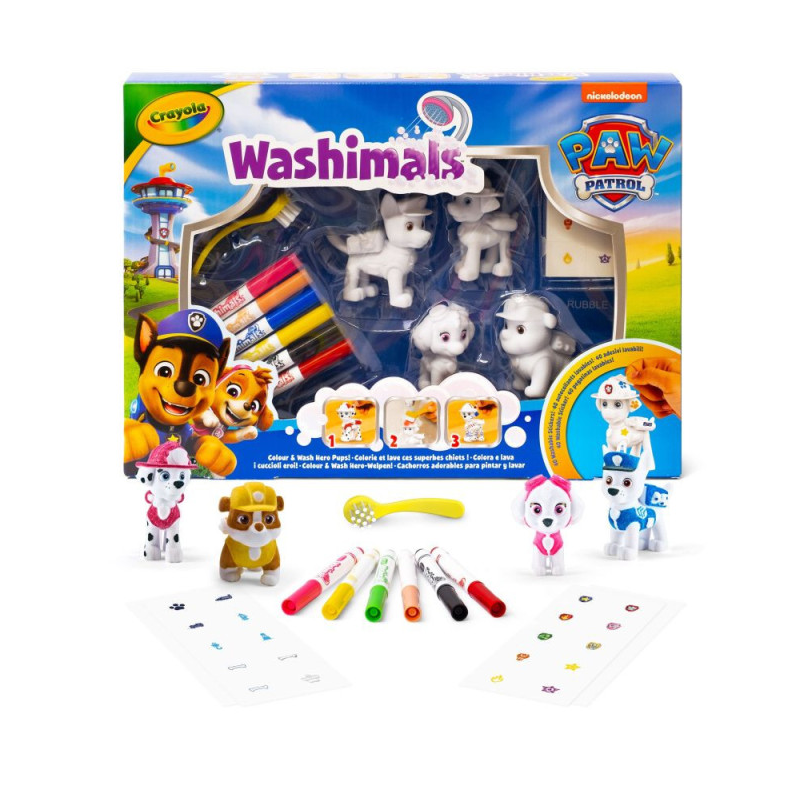 Washimals Patrulla Canina Set 4 Mascotas De Crayola