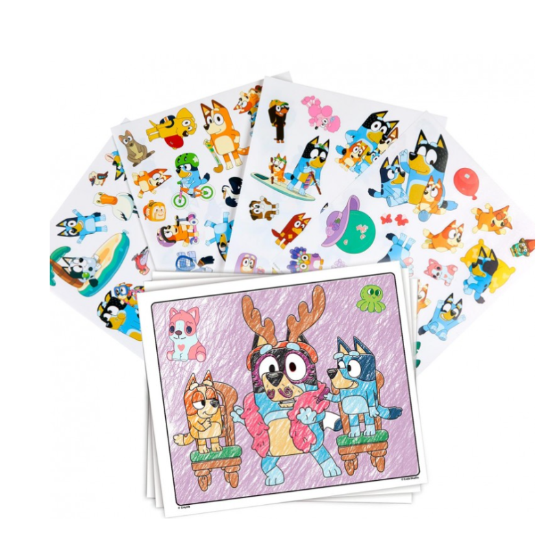 Libro Para Colorear y Pegatinas Bluey
