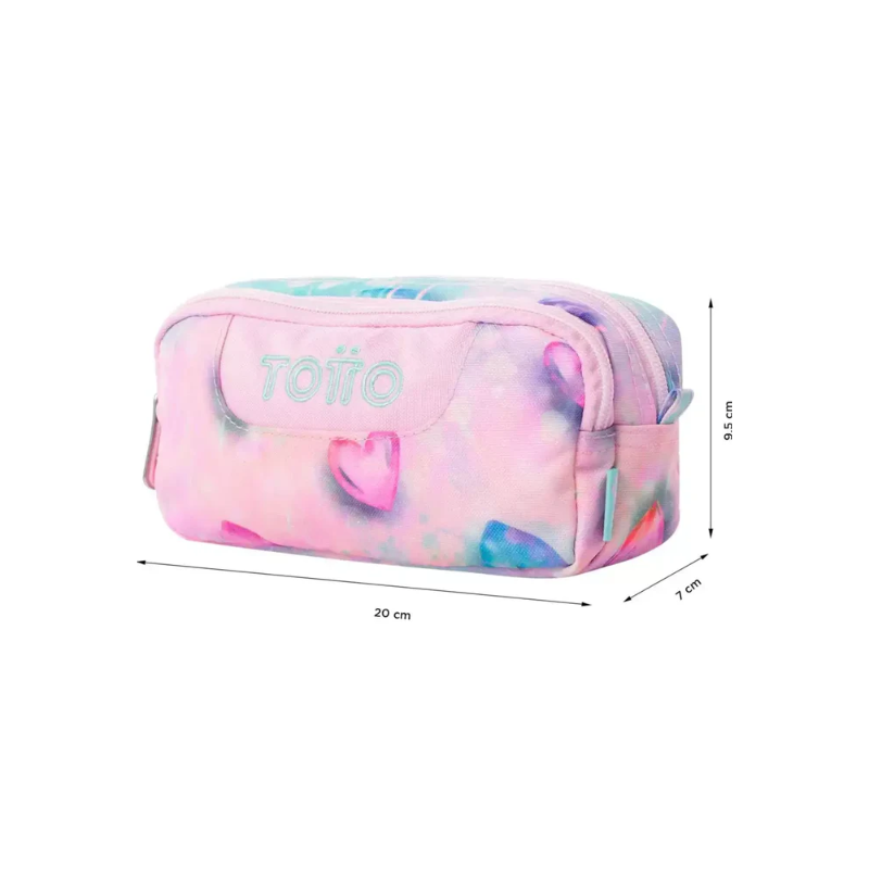 Estuche Totto Glitter Shiny Heart