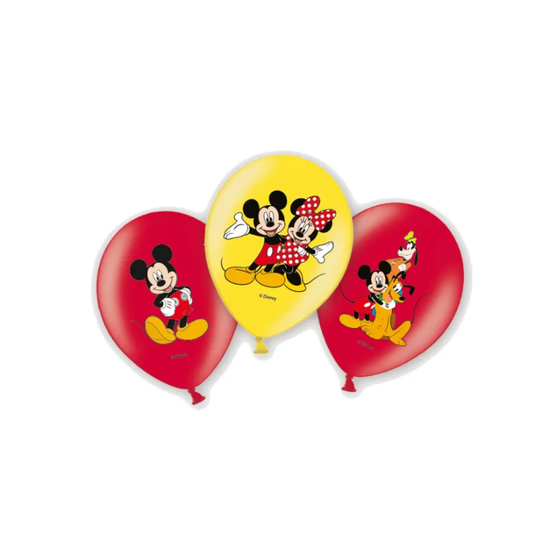 Globos Personajes Mickey Mouse 6 Uds