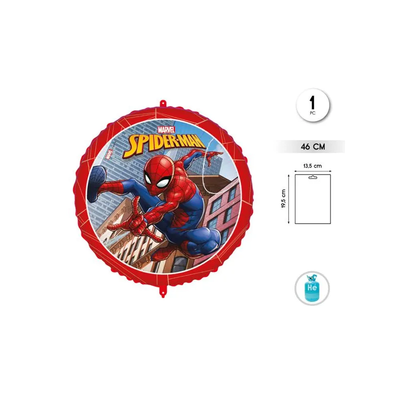 Globo Spiderman Con Cinta Y Peso
