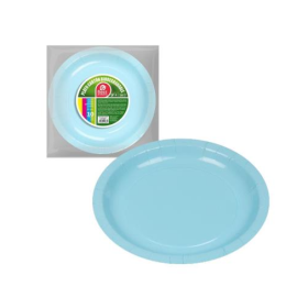 Platos Cartón Azul Bebe 20 Cm 10 Uds