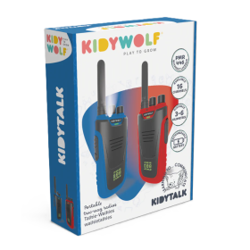 KIDYWOLF Walkie-Talkies Kidytalk Azul-Rojo De KIDYWOLF