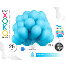 Globos Látex Azul Claro 25 Uds