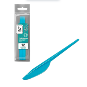 Cuchillos Reutilizables Aguamarina 12 Uds