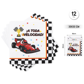 Servilletas Coche Carreras 12 Uds