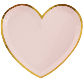 Platos Forma Corazón Rosa 10 Uds