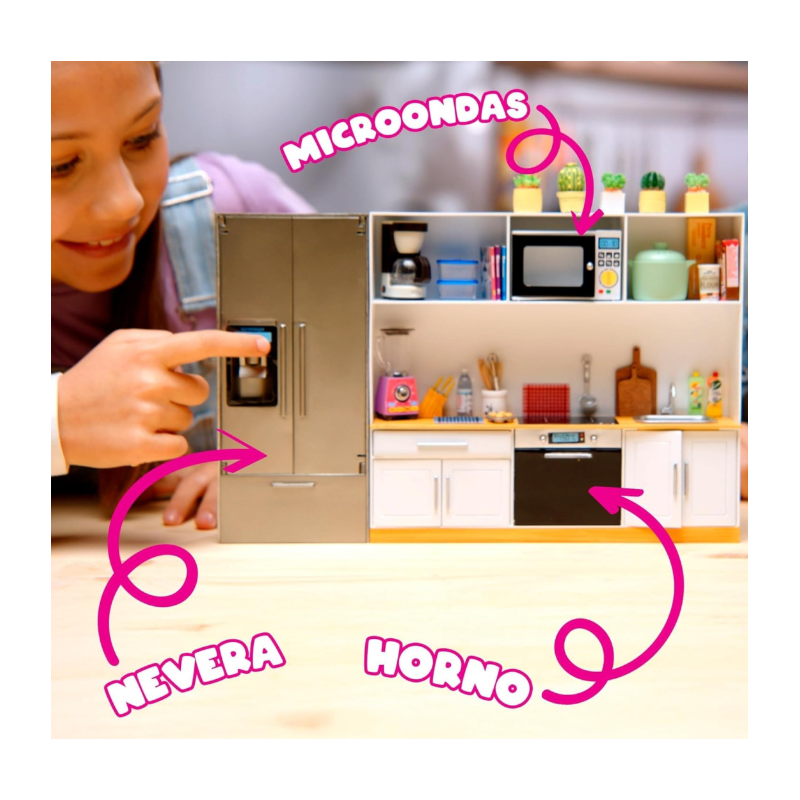 Mini World Playset Cocina Con 5 Bolas