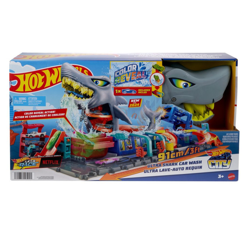 Hot Wheels City Túnel de Lavado con Tiburón