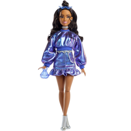 Barbie Deluxe Style Nº 7 Ropa Azul Metal
