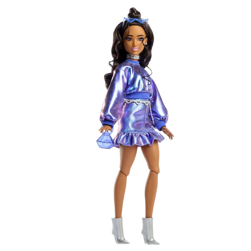 Barbie Deluxe Style Nº 7 Ropa Azul Metal