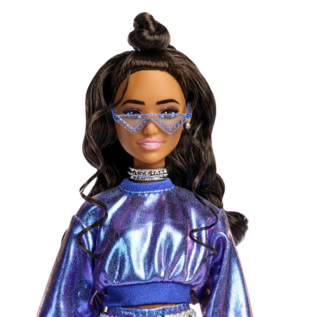 Barbie Deluxe Style Nº 7 Ropa Azul Metal