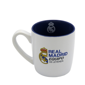 Taza Real Madrid Blanca Bicolor 350 Ml De C Y P Brands