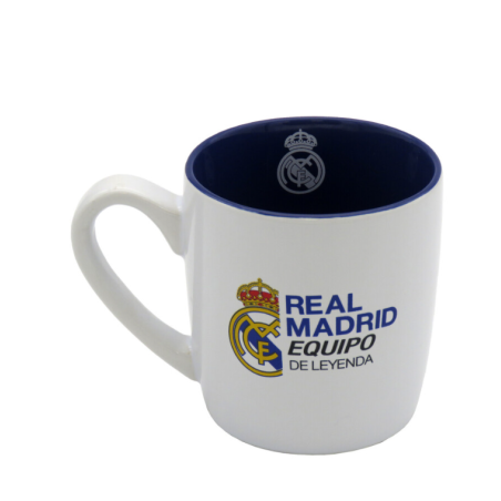 Taza Real Madrid Blanca Bicolor 350 Ml De C Y P Brands