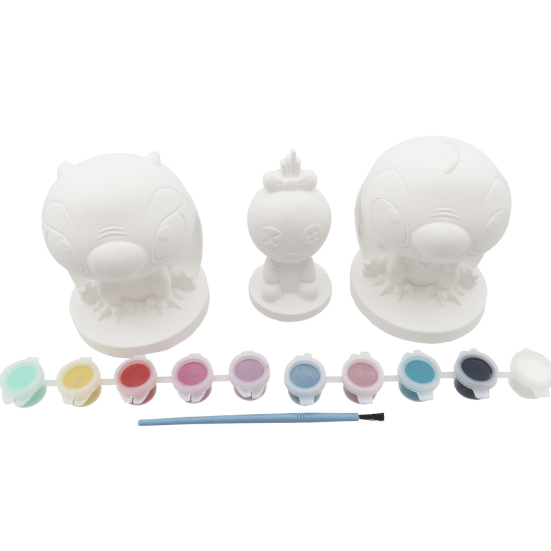 Stitch 3 Figuras De Escayola Para Pintar