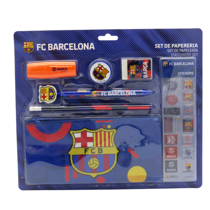 Set Papelería Pegatinas FC Barcelona De CyP Brands