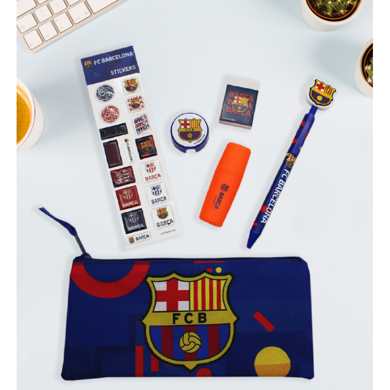 Set Papelería Pegatinas FC Barcelona