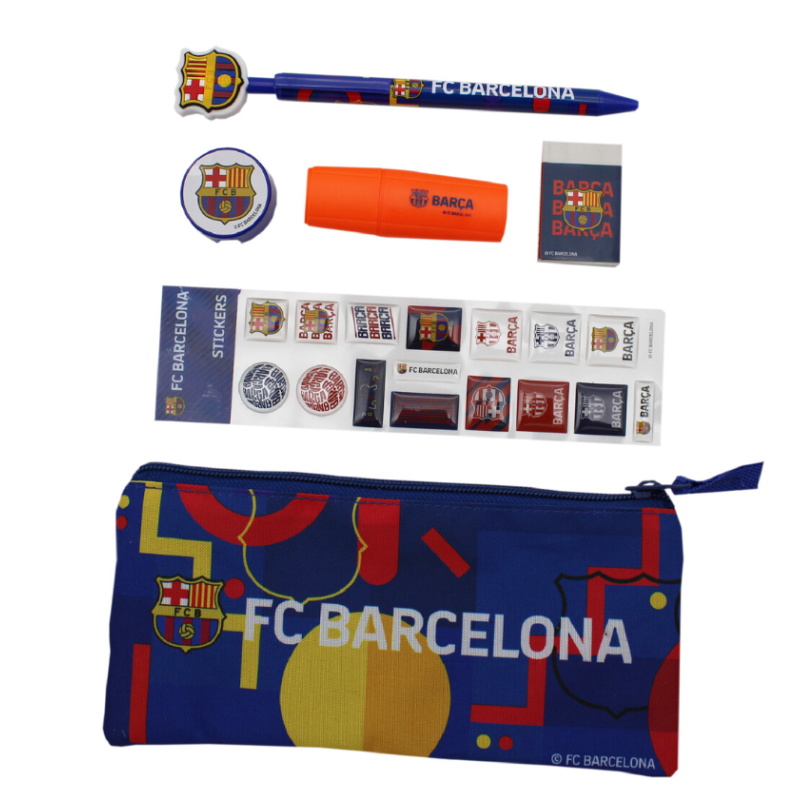 Set Papelería Pegatinas FC Barcelona