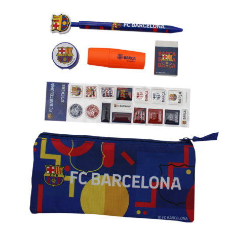 Set Papelería Pegatinas FC Barcelona