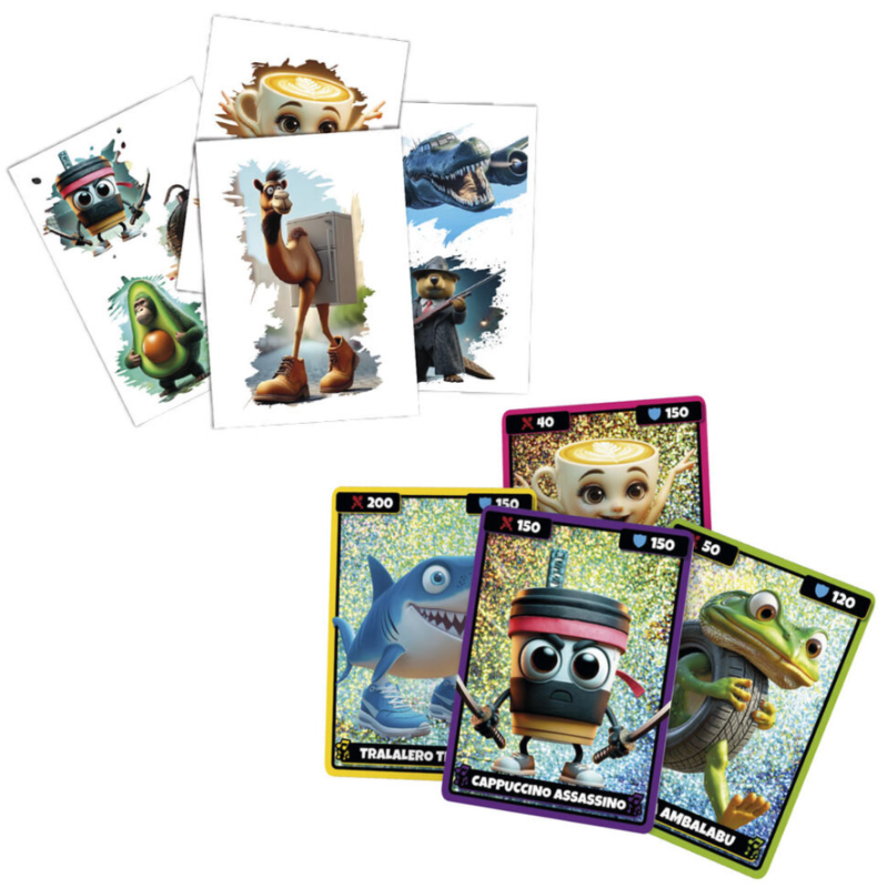 Pack Cartas + Tatuajes Italian Brainrot