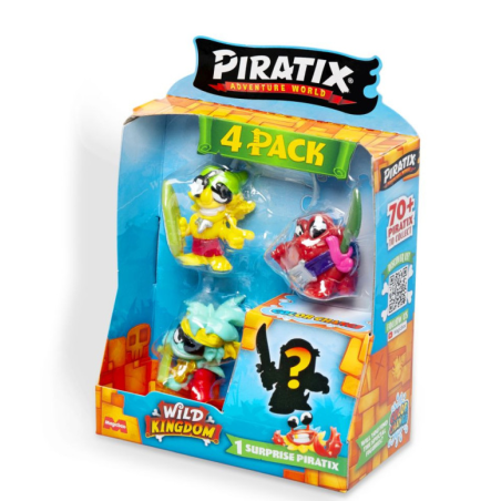 Piratix Wild Kingdom Pack 4 Figuras Surtido Piratix Wild Kingdom Pack 4 Figuras Surtido