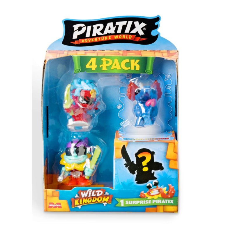 Piratix Wild Kingdom Pack 4 Figuras Surtido