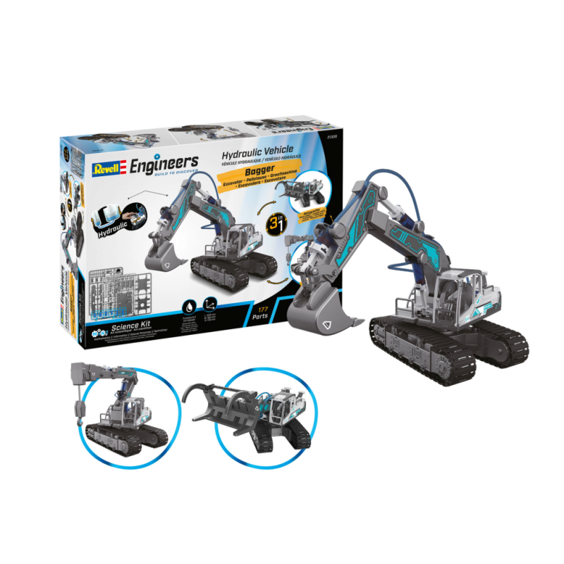 Excavadora Hidráulica 3 En 1 De Carrera Revell