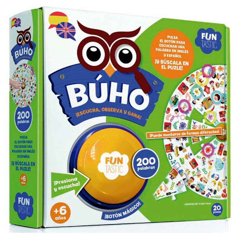 Búho Puzzle Botón 200 Palabras