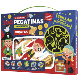 Maletín 100 Pegatinas Luminescentes Piratas
