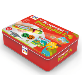 Kit Proyector Dinosaurios Caja Metálica