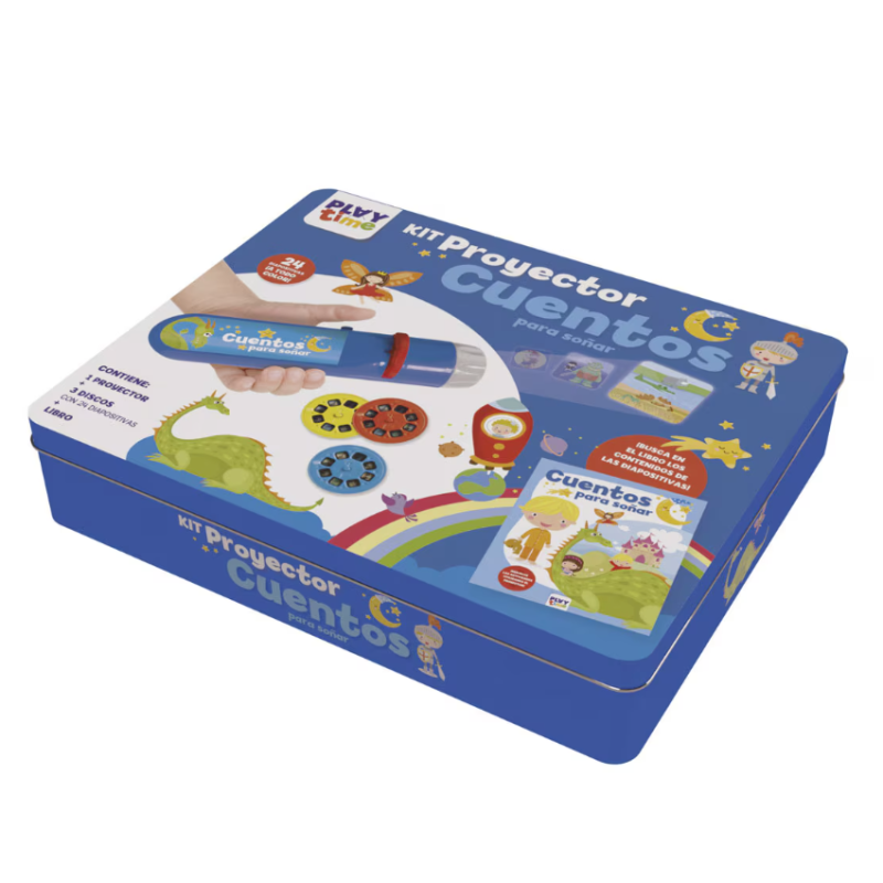 Kit Proyector Cuentos Caja Metálica