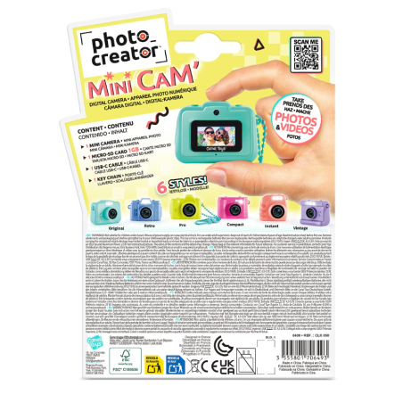 Mini Cámara Digital Surtido 6 Colores