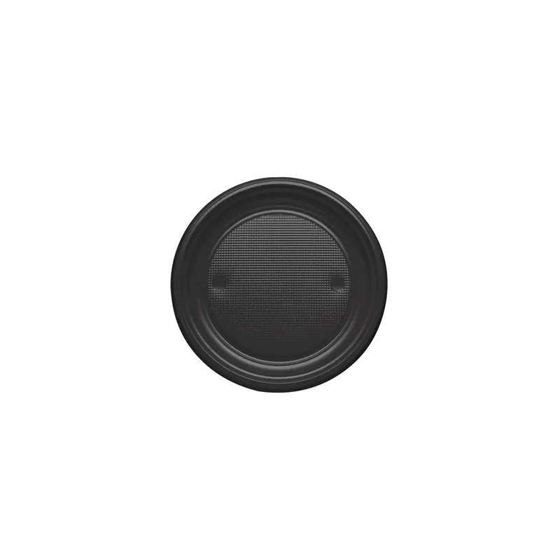 Plato Llano Redondo Negro 20,5 cm 10 Uds
