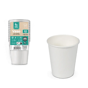 Vasos De Cartón Blanco 330 cc