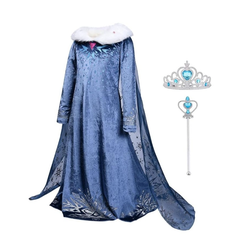 Disfraz Vestido Princesa Con Capa Talla 2-3 Años