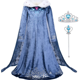 Disfraz Vestido Princesa Con Capa Talla 3-4 Años