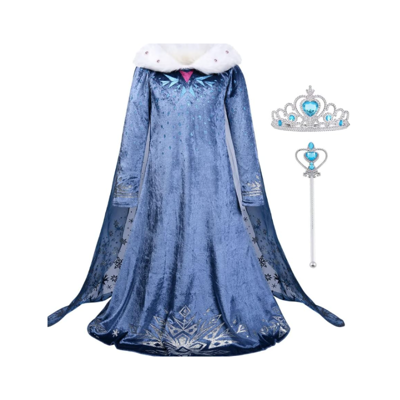 Disfraz Vestido Princesa Con Capa Talla 3-4 Años De Ataa